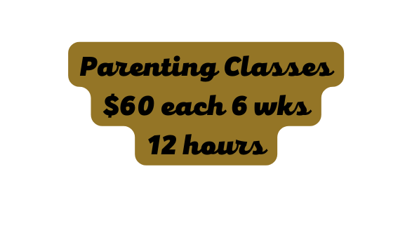 Parenting Classes 60 each 6 wks 12 hours